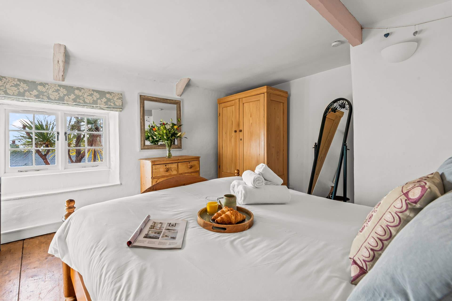 Bedroom 1 is home to this super inviting king-size bed.