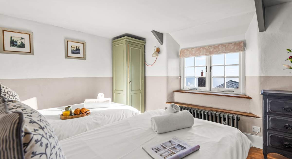 Bedroom 2 also has wonderful coastal views.