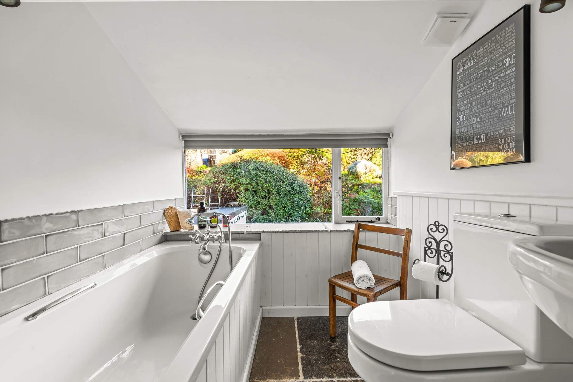 The family bathroom on the first floor. There is also a shower cubicle within this bathroom.