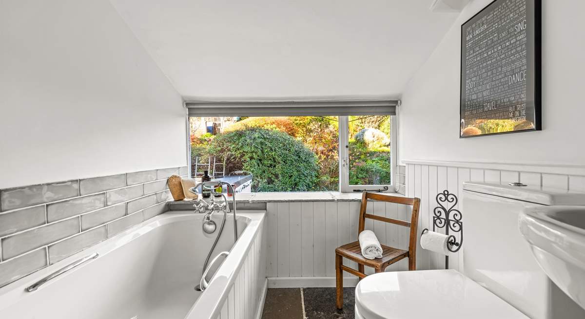 The family bathroom on the first floor. There is also a shower cubicle within this bathroom.