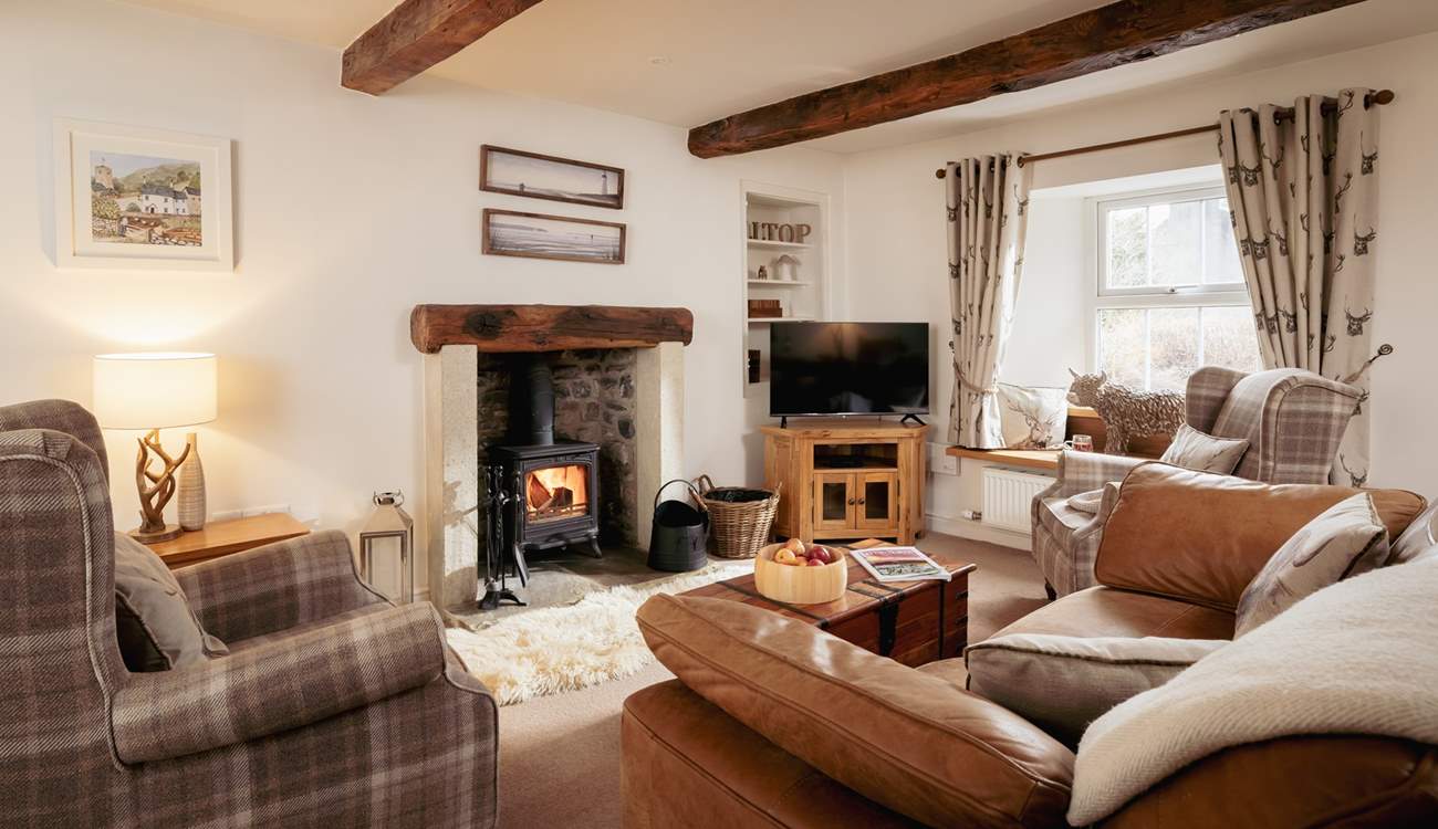 The sitting-room is so cosy and inviting, you won't want to leave. 
