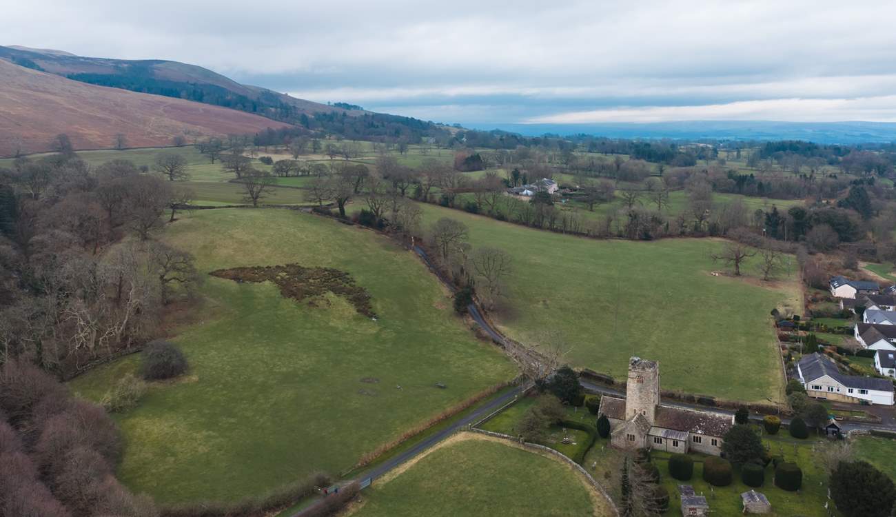 The local church is so picturesque. 