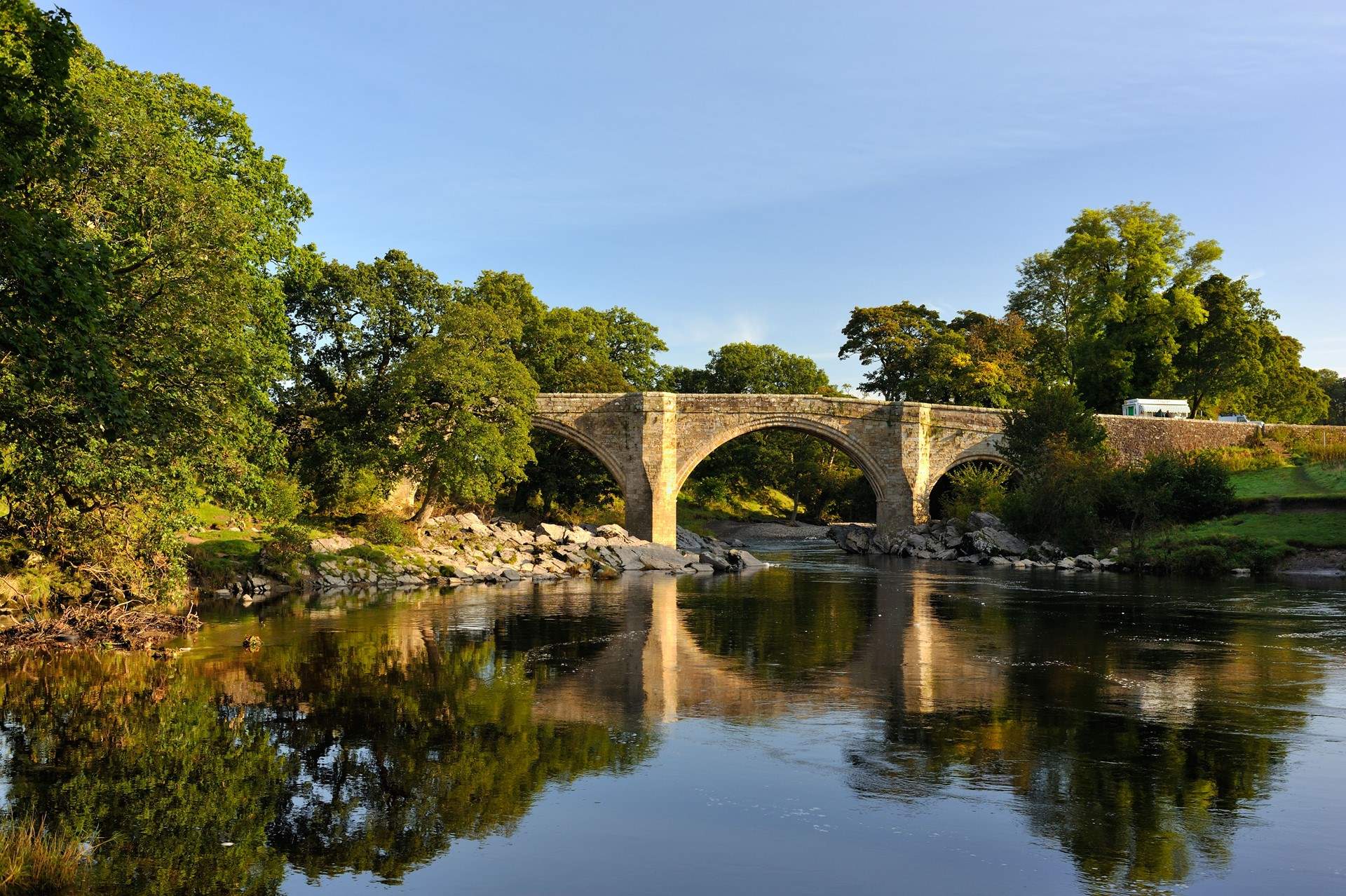 Enjoy a riverside stroll at Devil's Bridge.