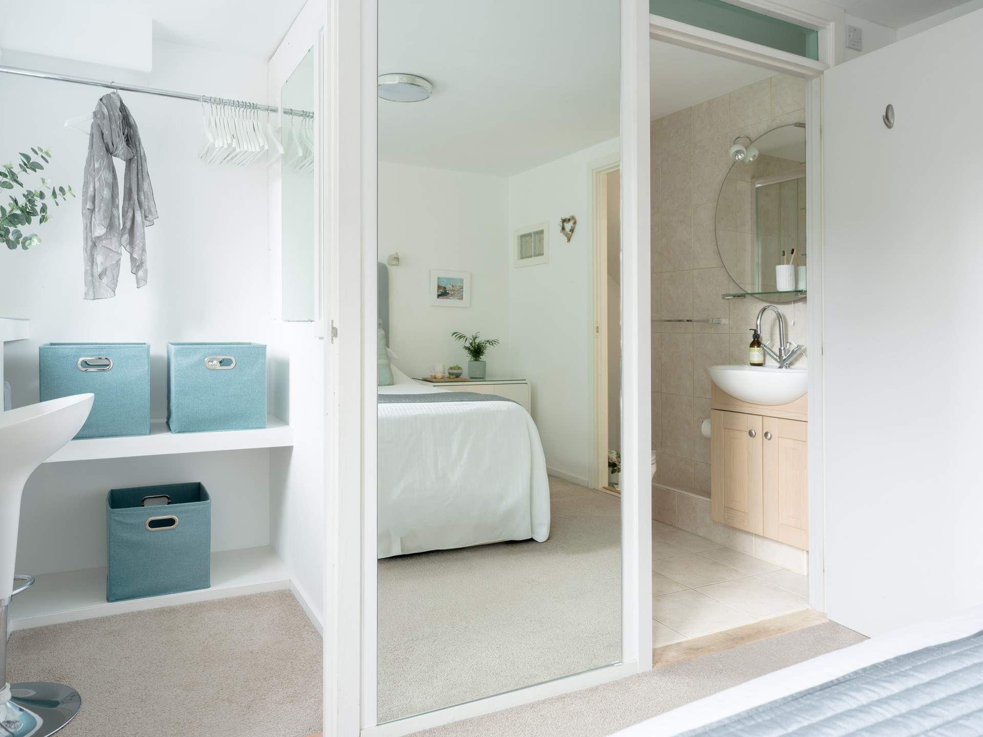 Bedroom 1 has the luxury of a walk-in wardrobe.....