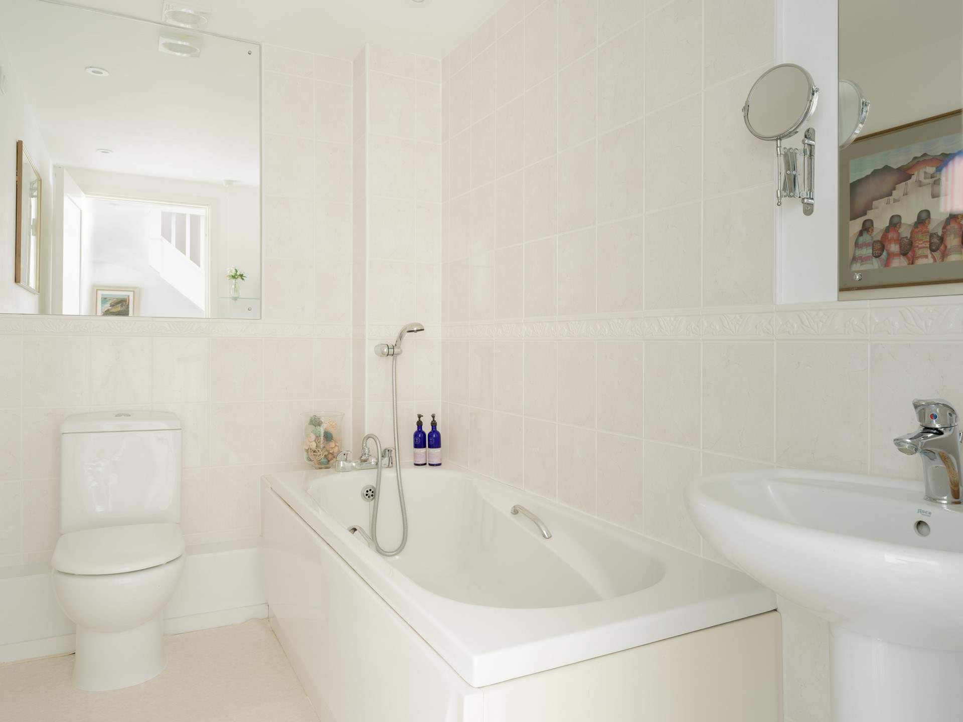 The family bathroom sits on the second floor next to bedroom 2.