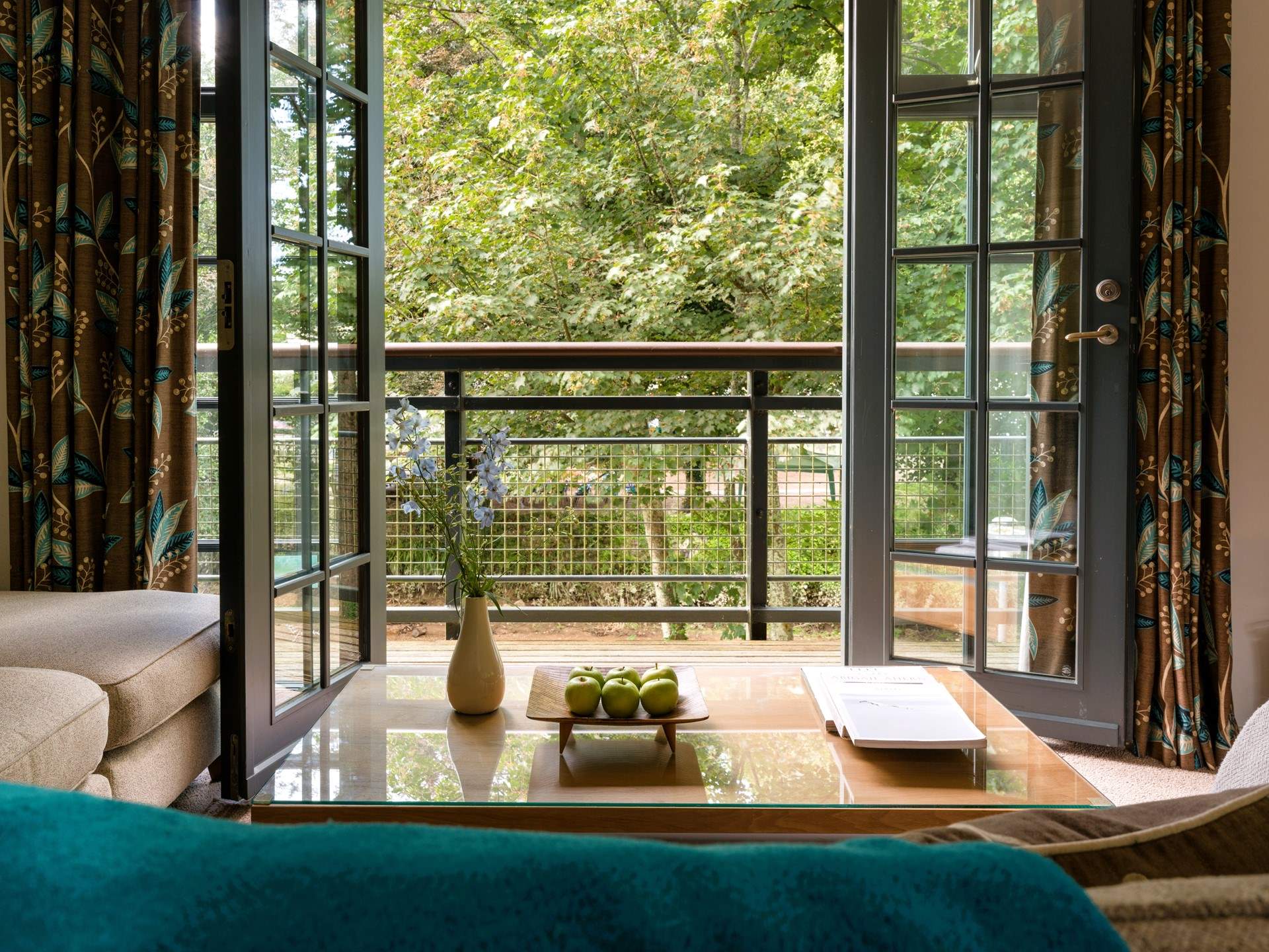 Open the patio doors and let the outside in.