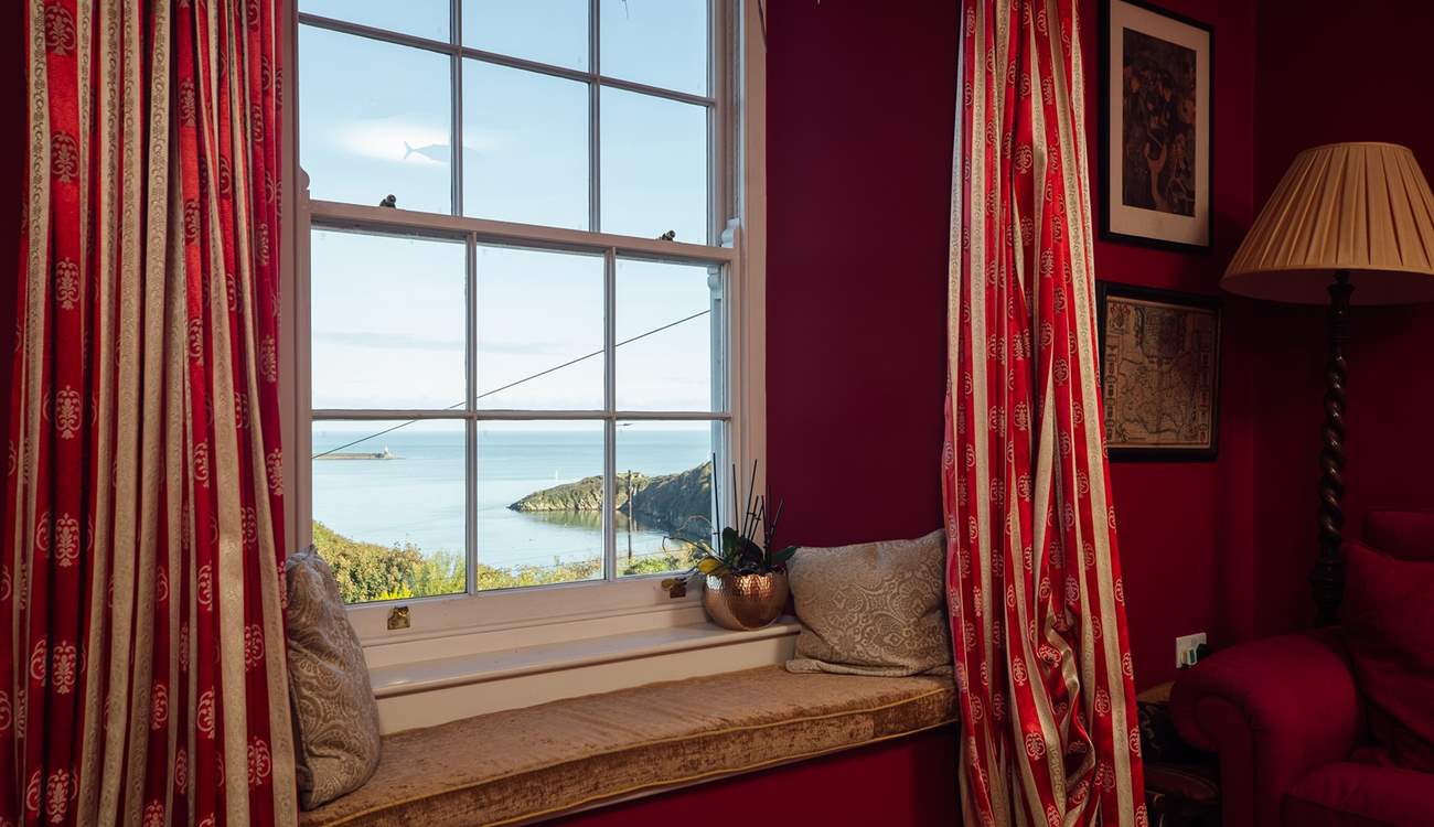 Spellbinding sea views from the sitting-room. 