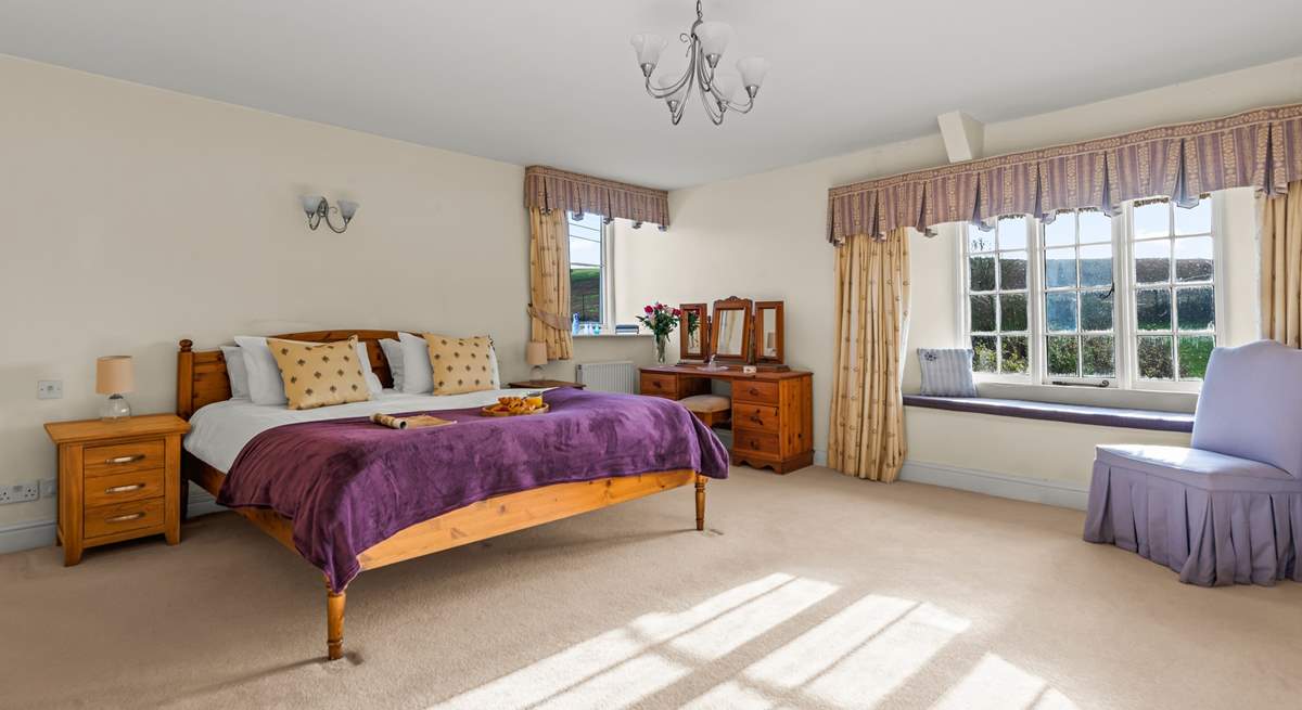 Bedroom 2 is home to this fabulous super-king bed. Wow, what a huge room!