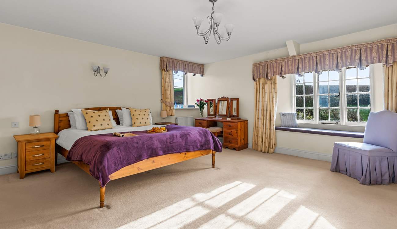 Bedroom 2 is home to this fabulous super-king bed. Wow, what a huge room!