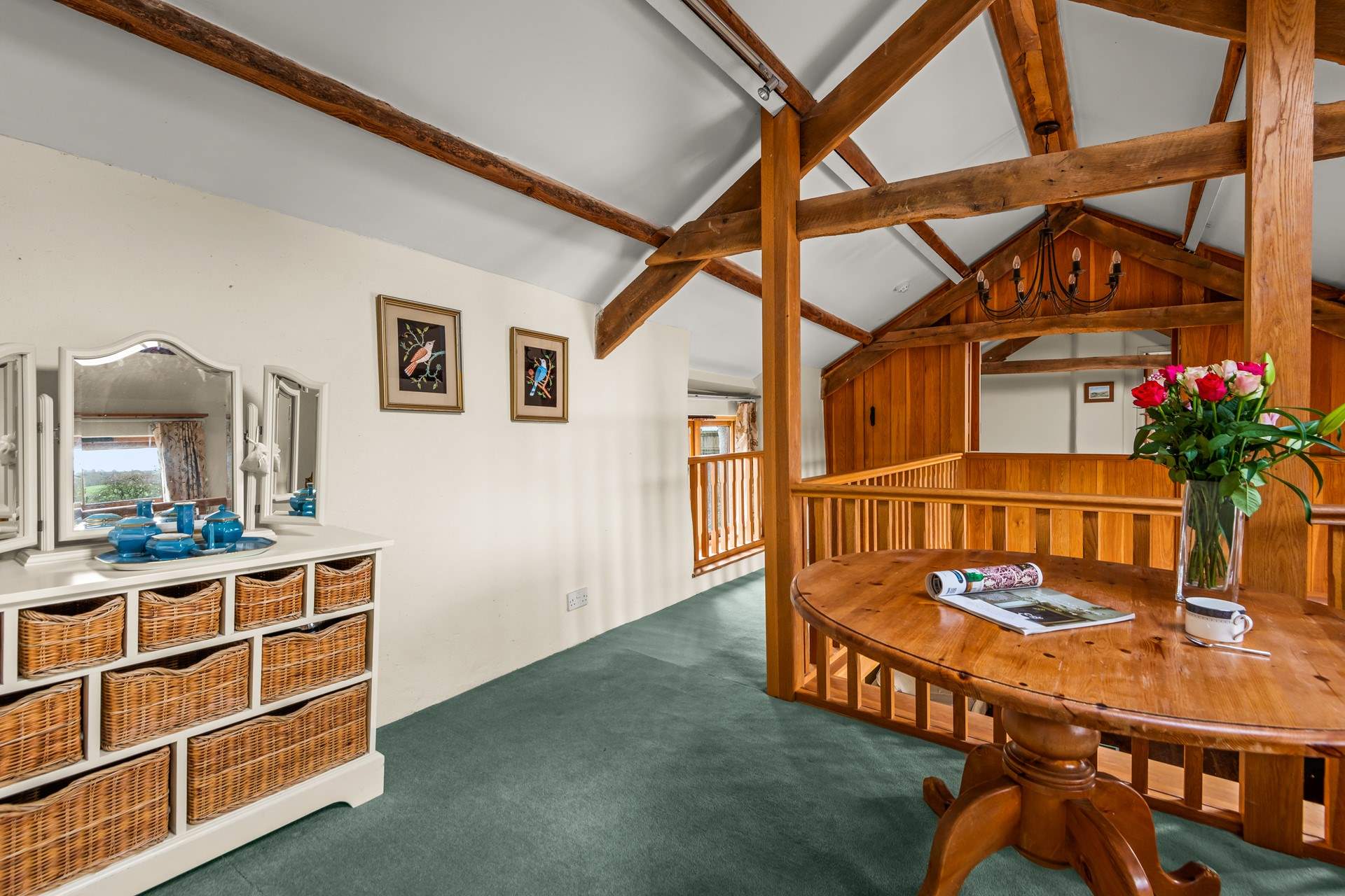 Bedroom 1 is accessed from the flight of stairs leading from the games-room.