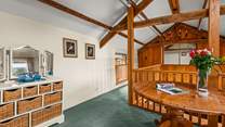 Bedroom 1 is accessed from the flight of stairs leading from the games-room.
