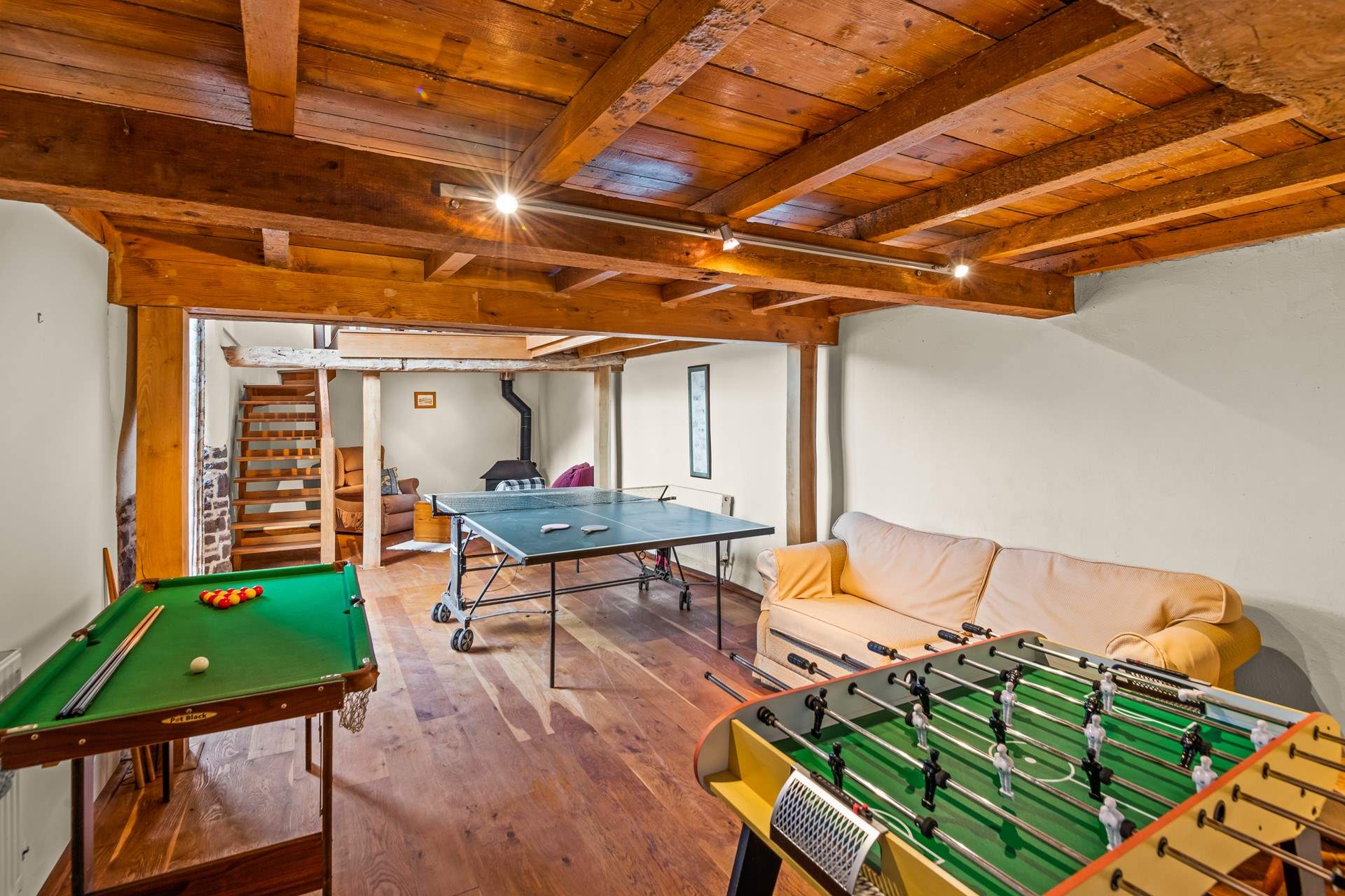 For the more active, this games-room is a great bonus.