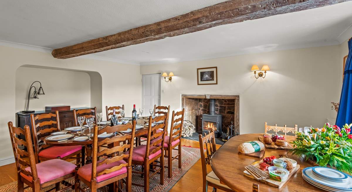The dining-room also hosts a wood-burner for those chillier evenings. Dining in total comfort is essential.