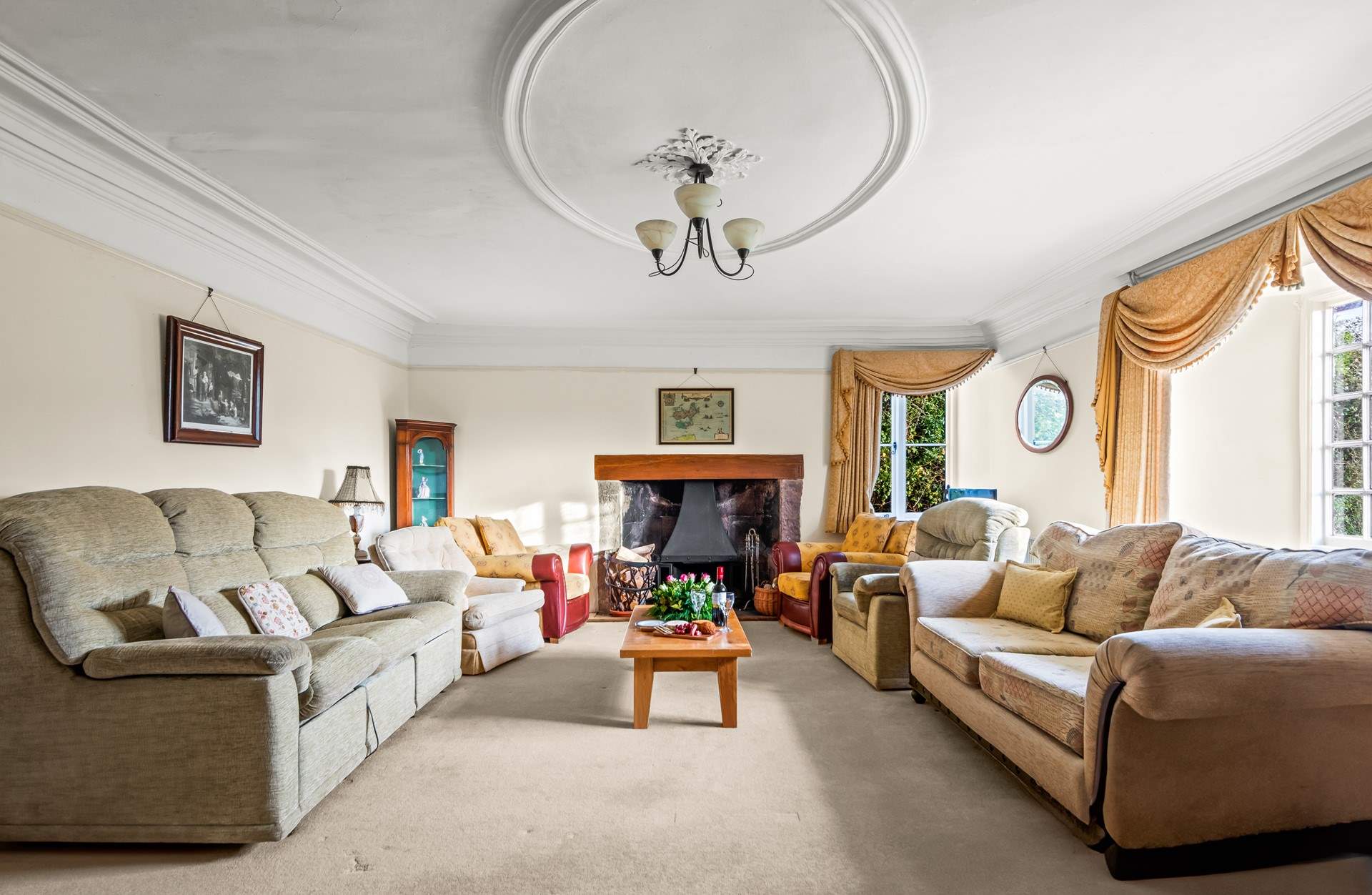 A great space to all come together to relax and unwind. The TV is tucked away in the corner, which can easily be made centre of the room for that special viewing.