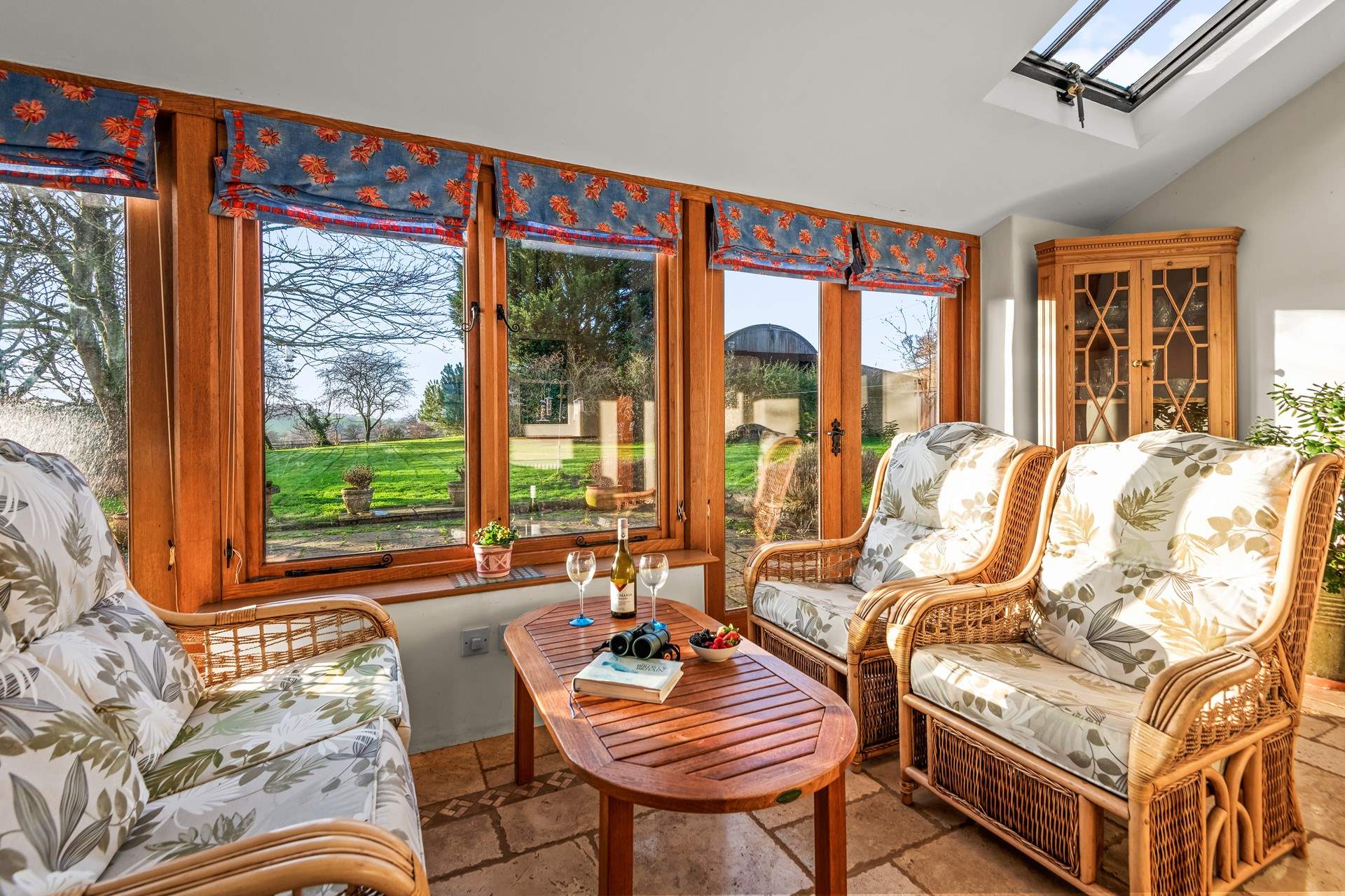 The conservatory allows you to enjoy that last glimmer of sun as it sets.