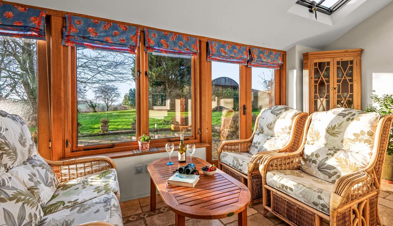 The conservatory allows you to enjoy that last glimmer of sun as it sets.