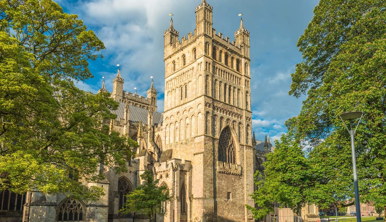 The city of Exeter offers lots of shops and eateries and this stunning cathedral.