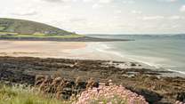 ...to the sandy beach at Croyde on the north coast.