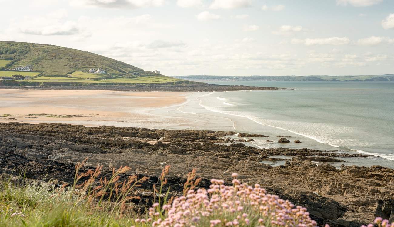 ...to the sandy beach at Croyde on the north coast.