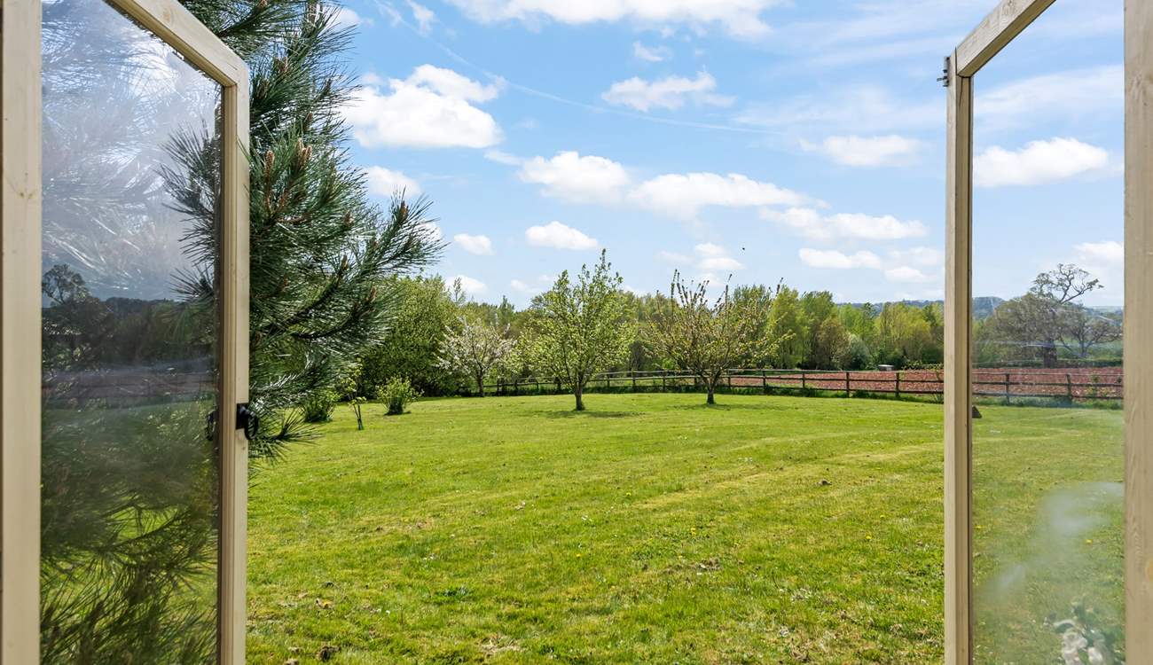 Just one of the views over the beautiful grounds of Haske Barton.