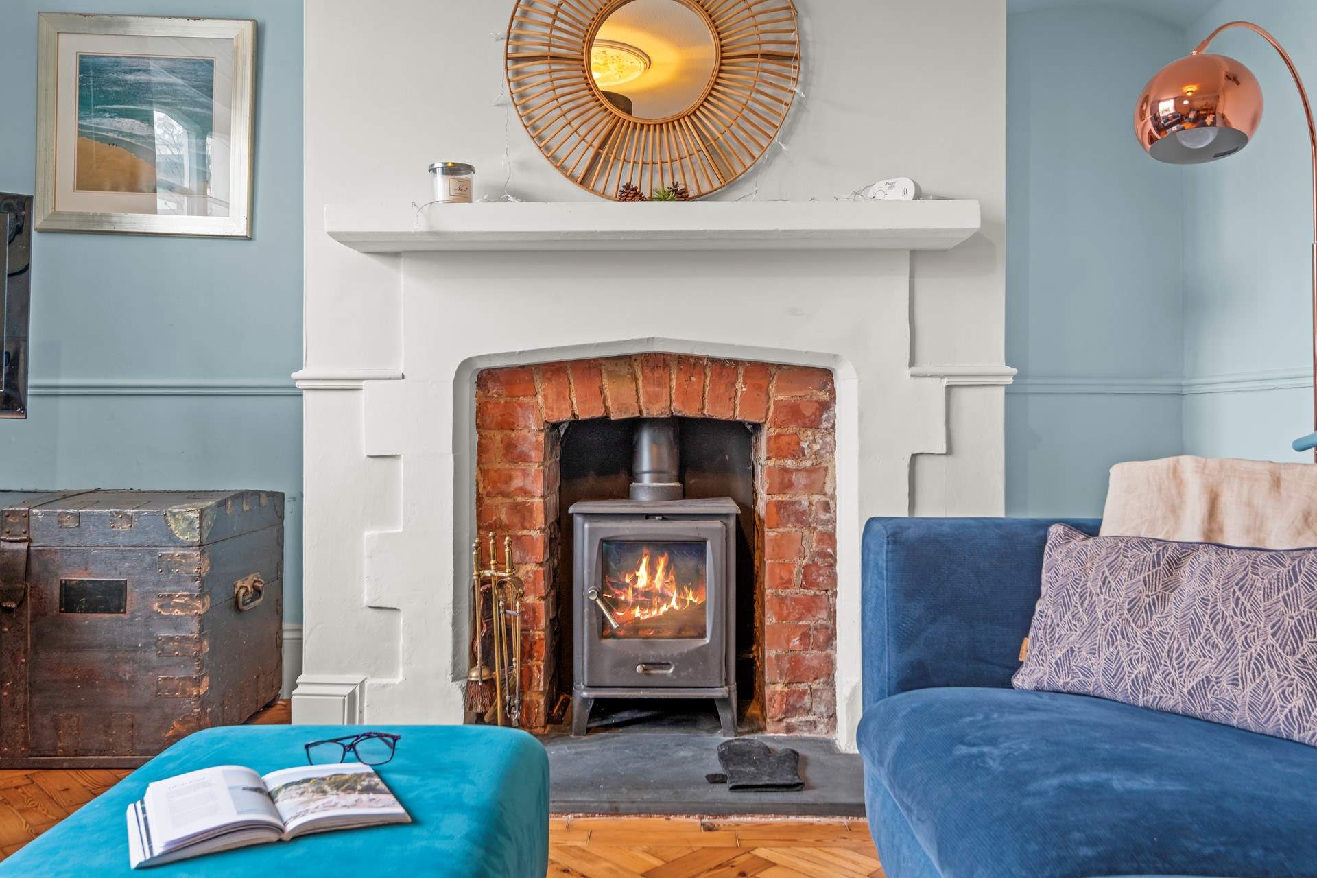 Enjoy chillier nights in front of the glorious wood-burner.