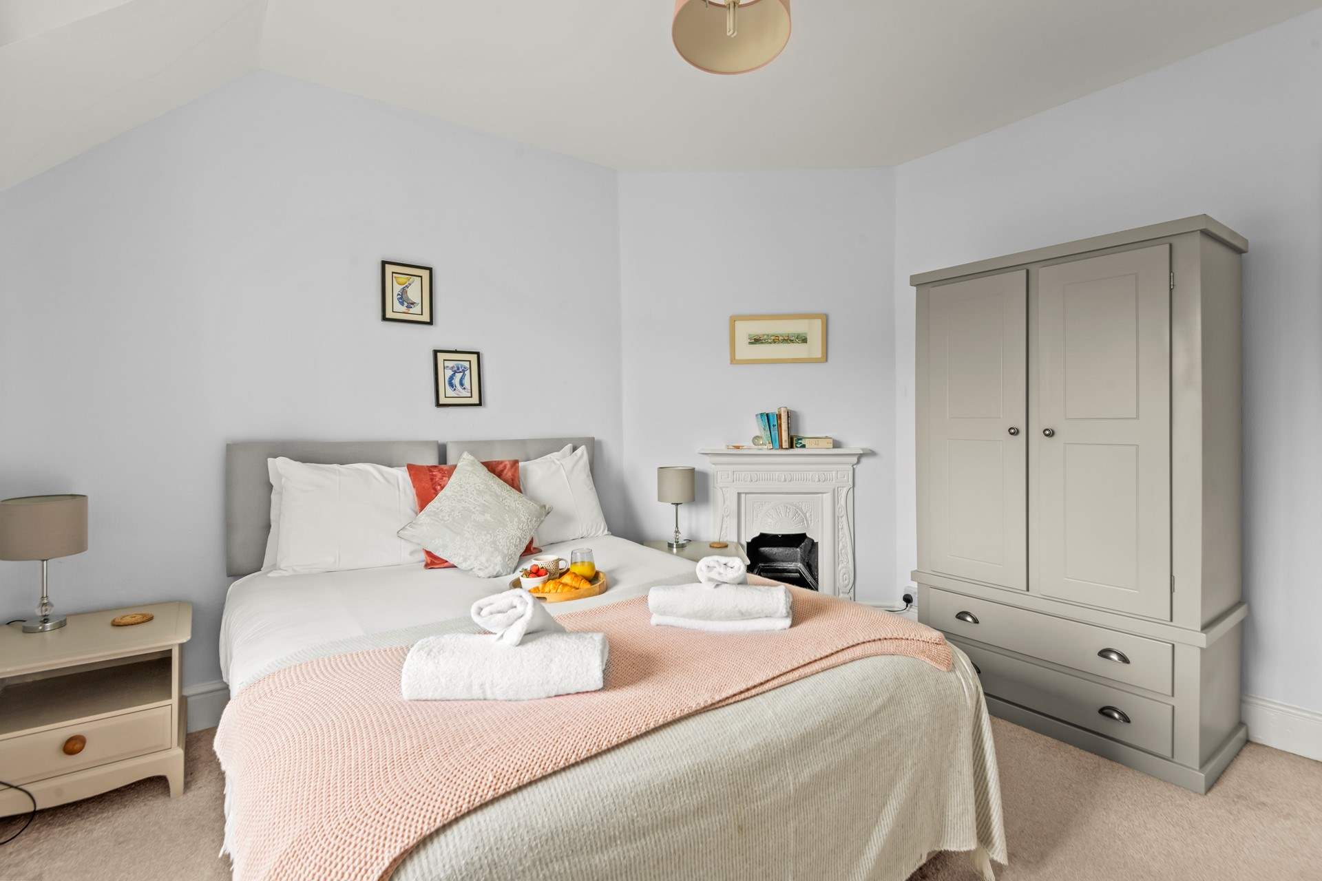 Bedroom 1 is home to this very inviting king-size bed.