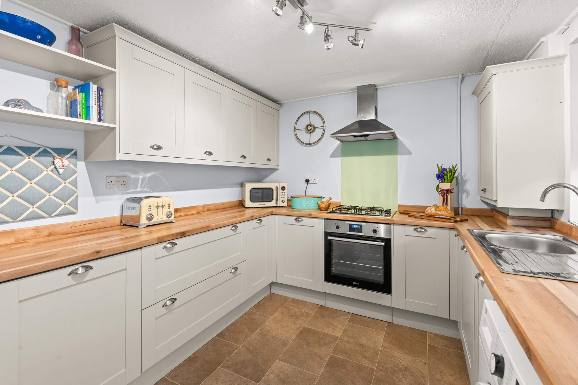 The kitchen is fully equipped with everything you could need to prepare that special meal.