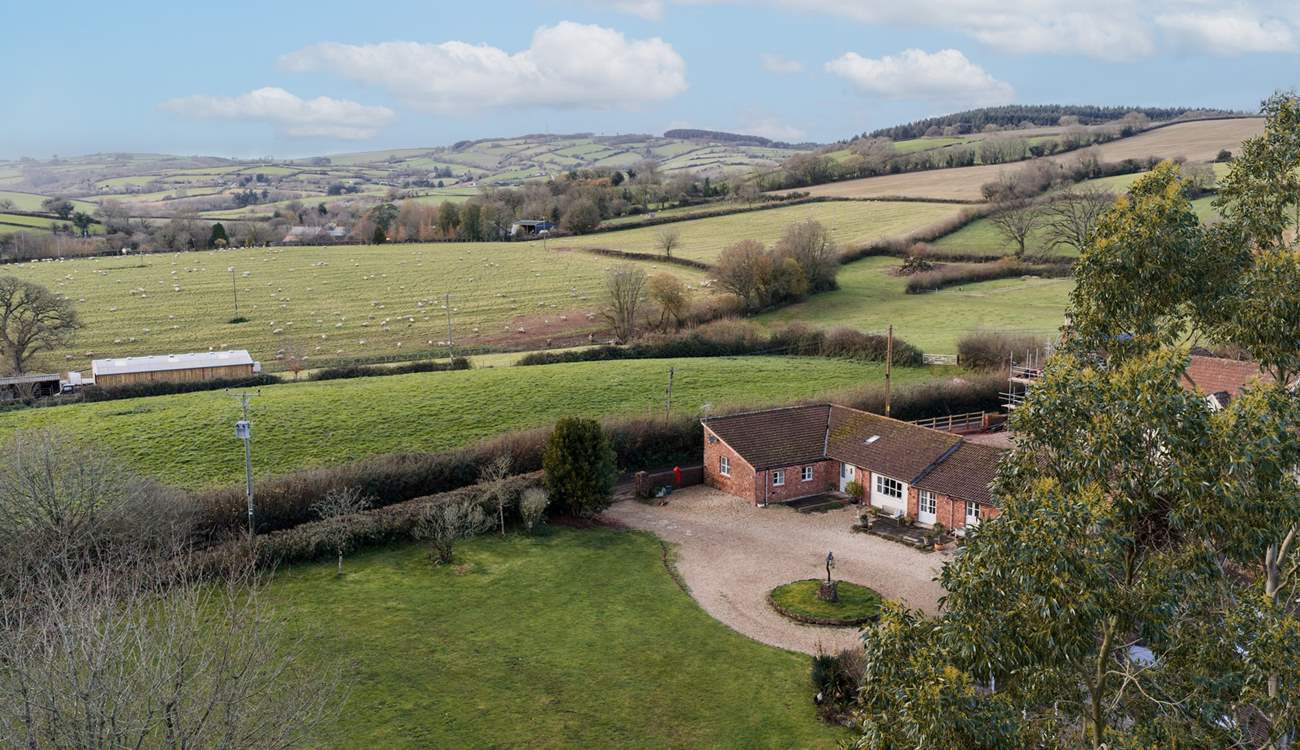 The parking for two cars is right next to the property and the wide parking area makes it easy to manoeuvre.