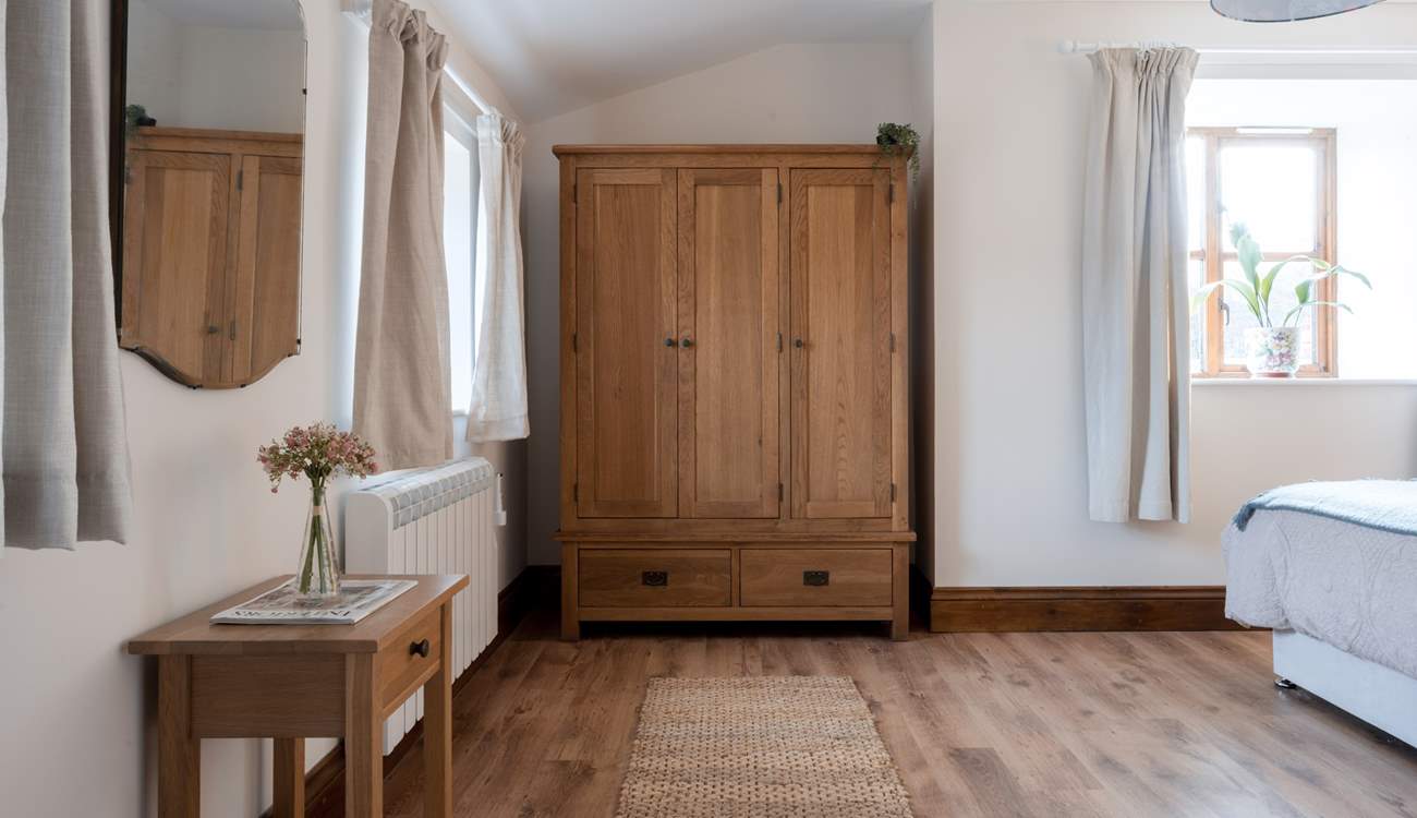 Plenty of space, light and storage in the main bedroom further enhances the sense of calm and contentment.