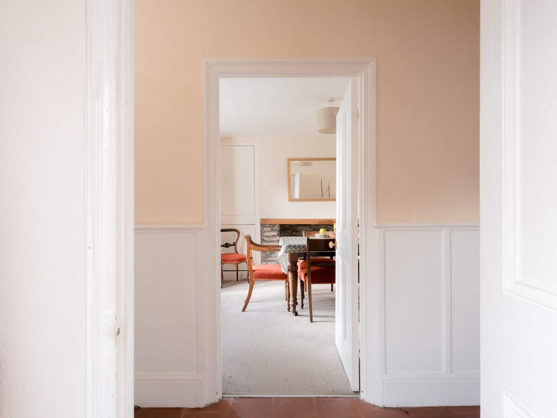 Head across the hallway to the dining-room.