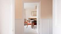 Head across the hallway to the dining-room.