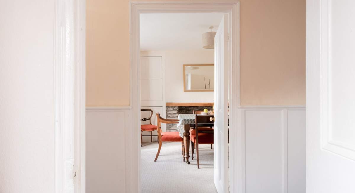 Head across the hallway to the dining-room.
