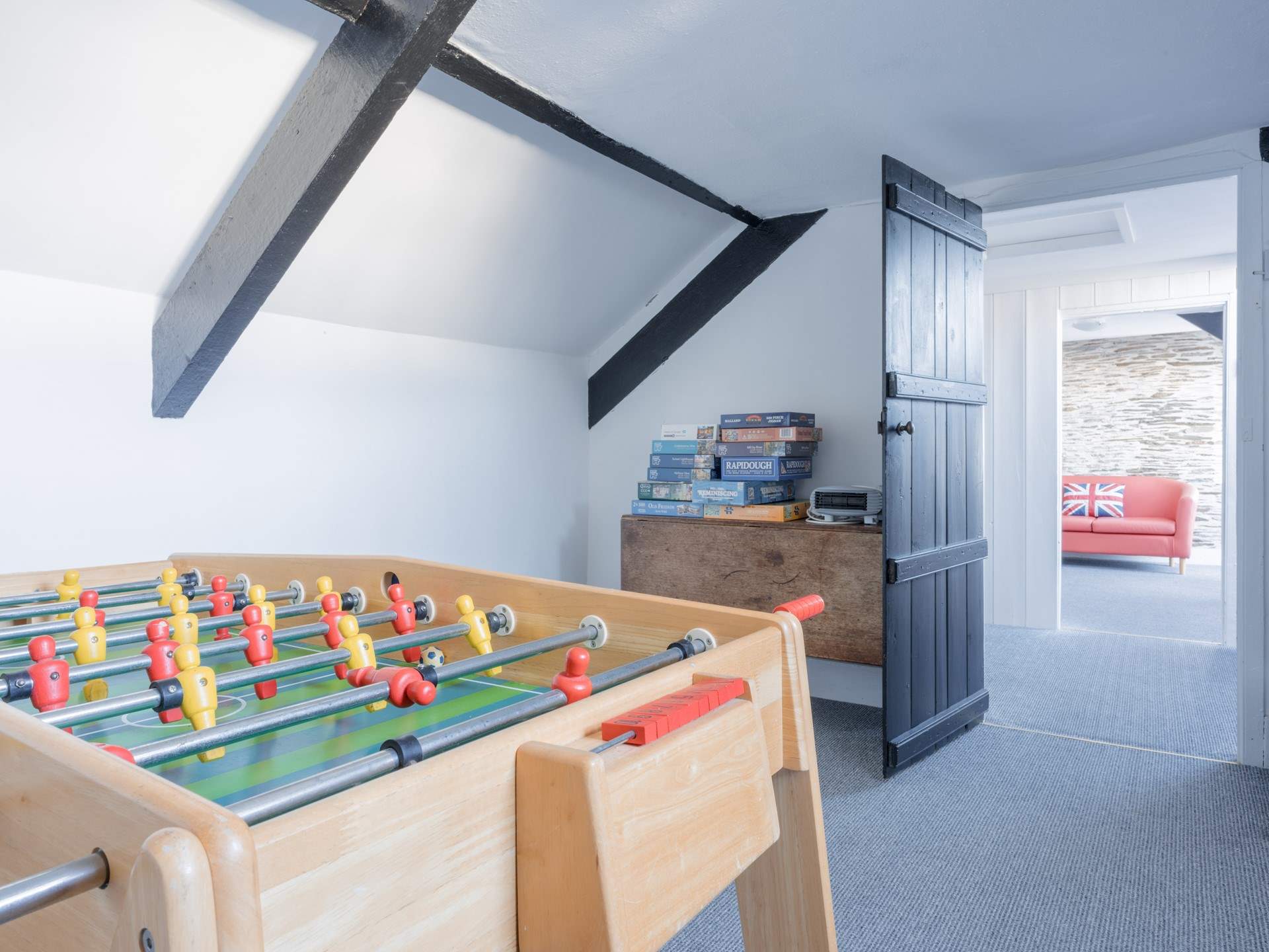 Head up to the attic games-room to enjoy the games and views.
