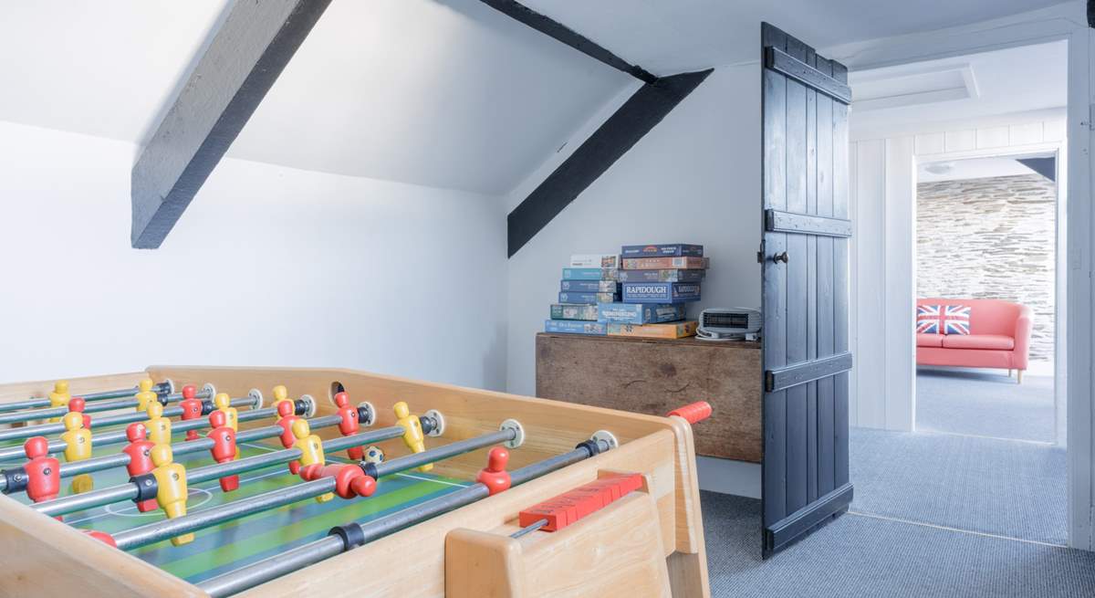 Head up to the attic games-room to enjoy the games and views.