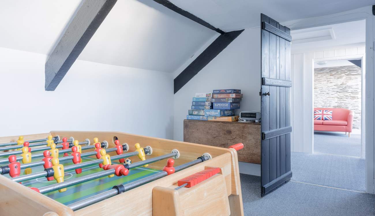 Head up to the attic games-room to enjoy the games and views.