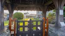 The church gates.