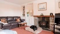 The traditional sitting-room offers the perfect spot to relax. 