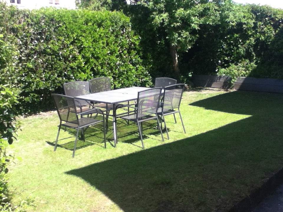 On warmer evenings, enjoy al fresco dining in the back garden.