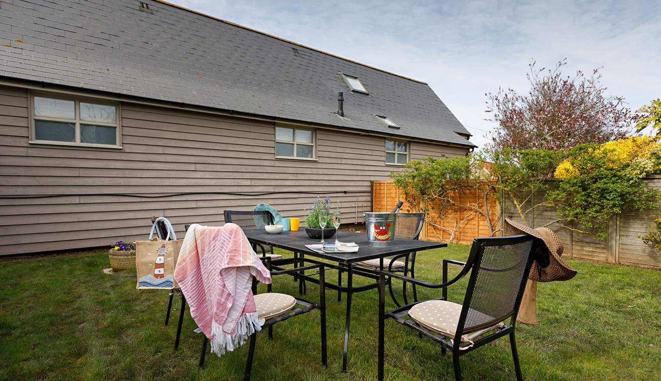 Leisurely al fresco lunches or sunset suppers await in the enclosed garden.