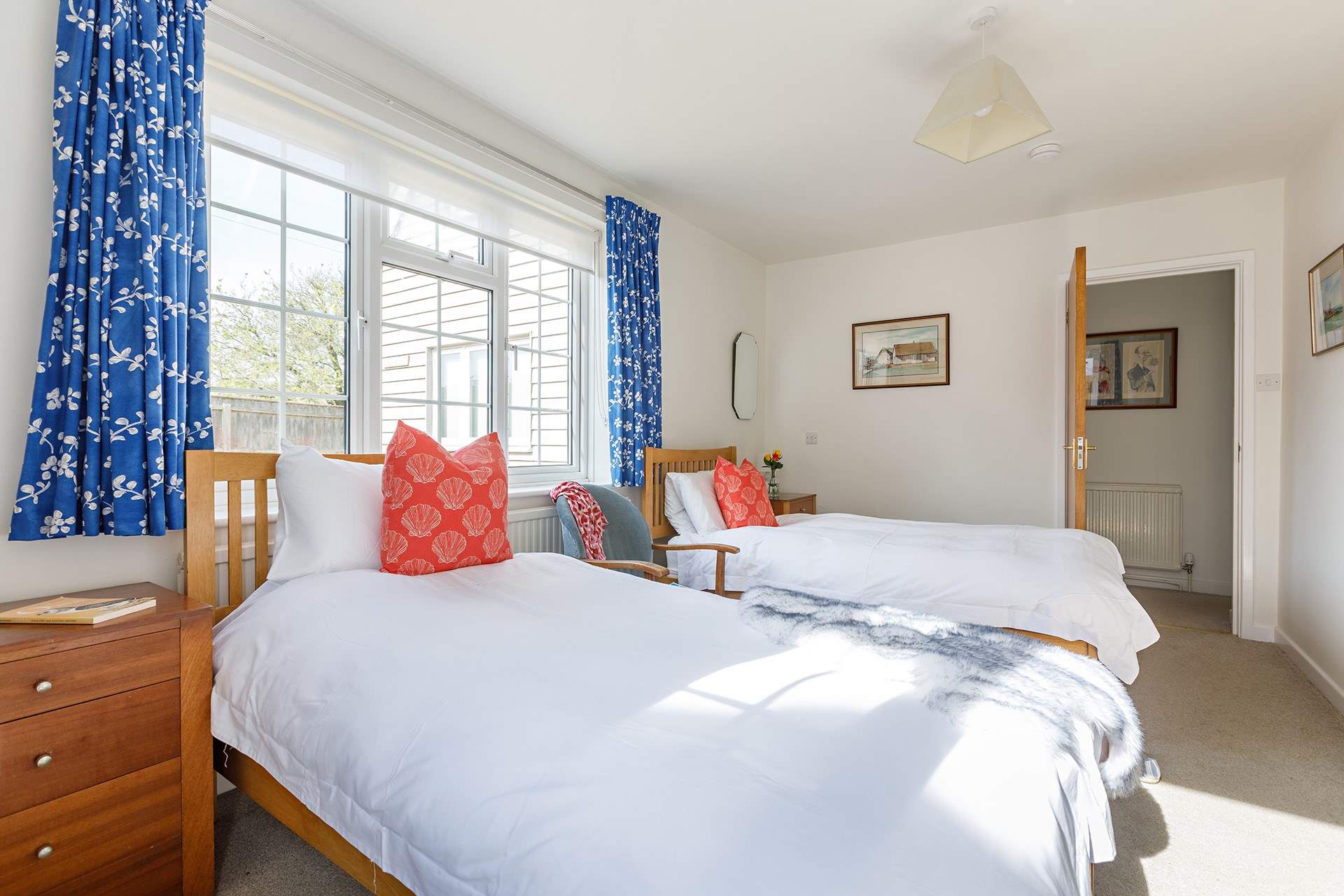 Crisp white linens for a perfect night's sleep.