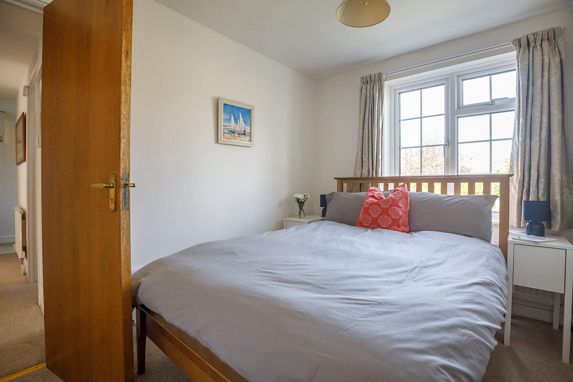The double bedroom has ample storage so unpack your suitcases and unwind fully.