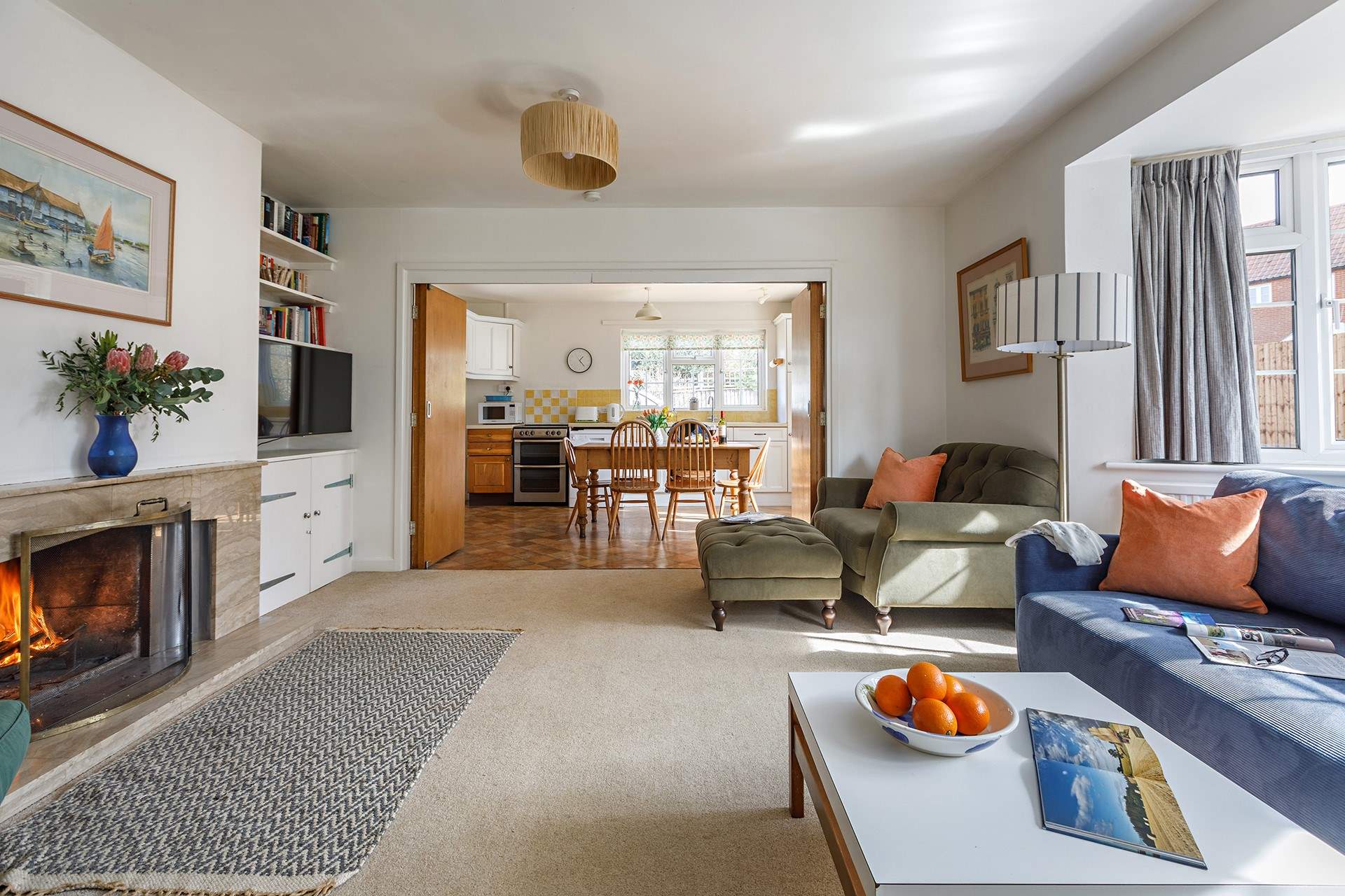 The light filled sitting-room.