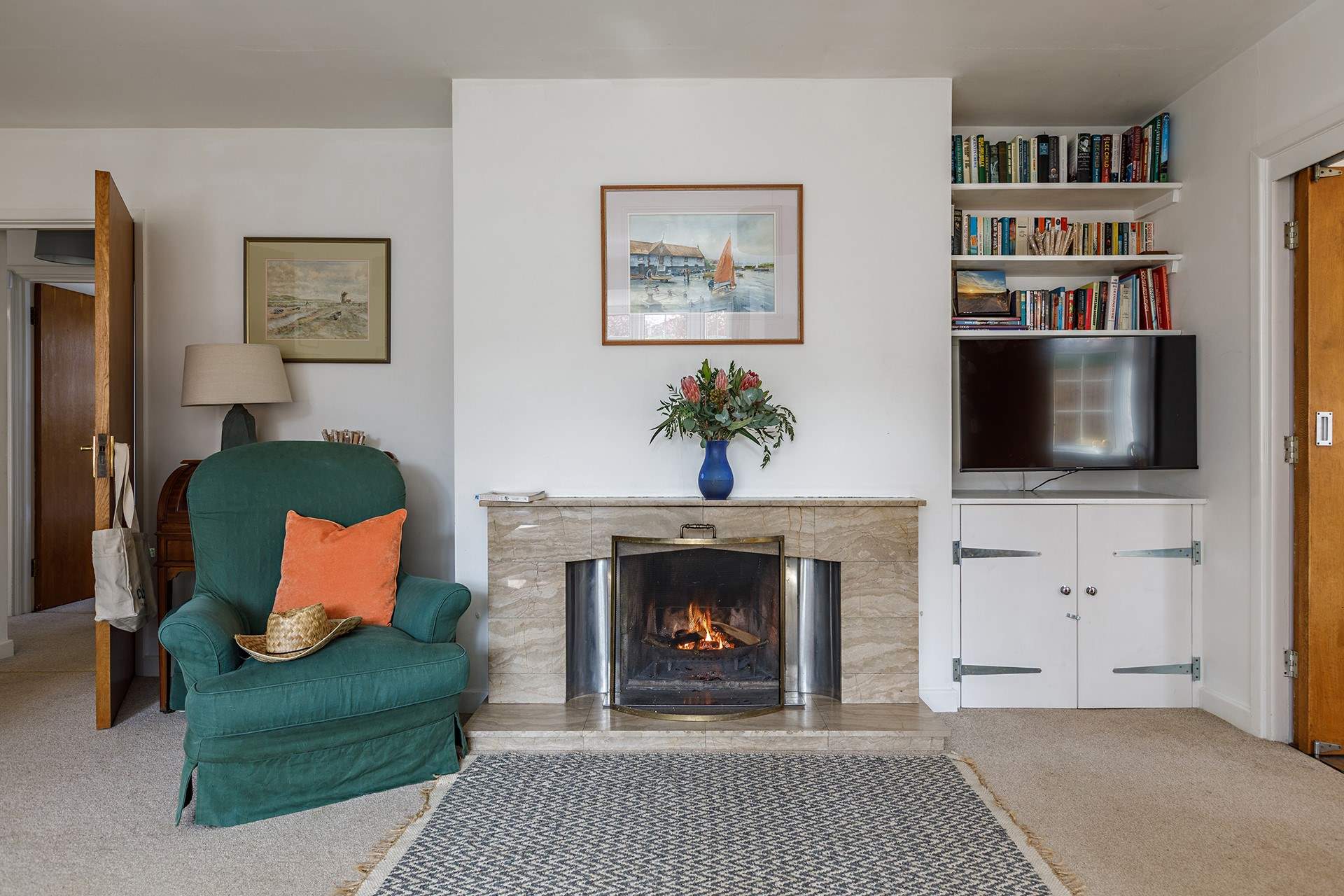 On cooler nights warm your toes by the fire.