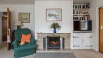 On cooler nights warm your toes by the fire.