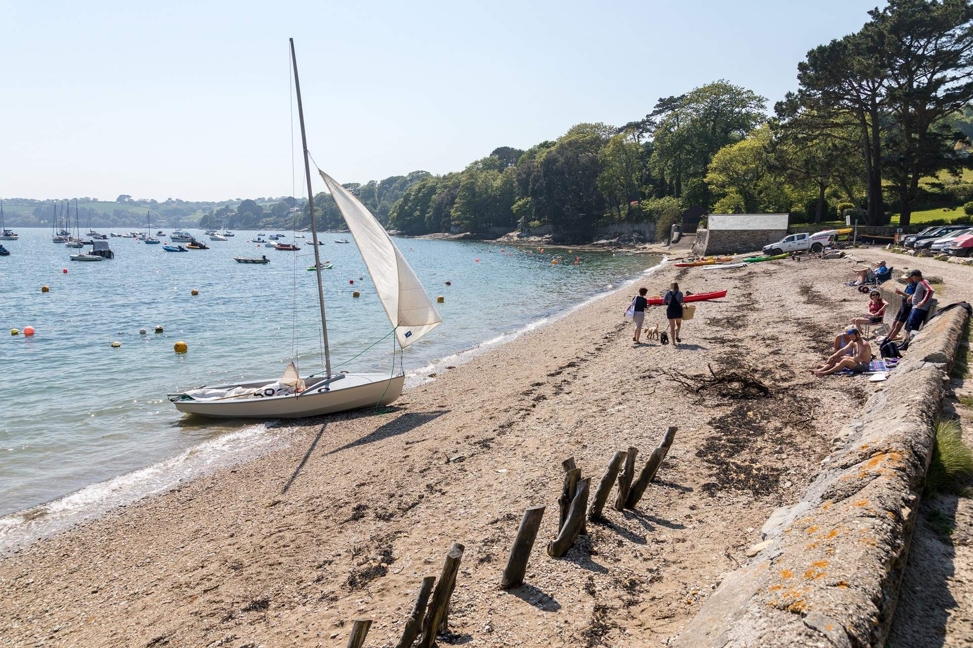 Loe beach is only a short drive, there is a great cafe and you can launch boats and kayaks or of course have a dip. 
