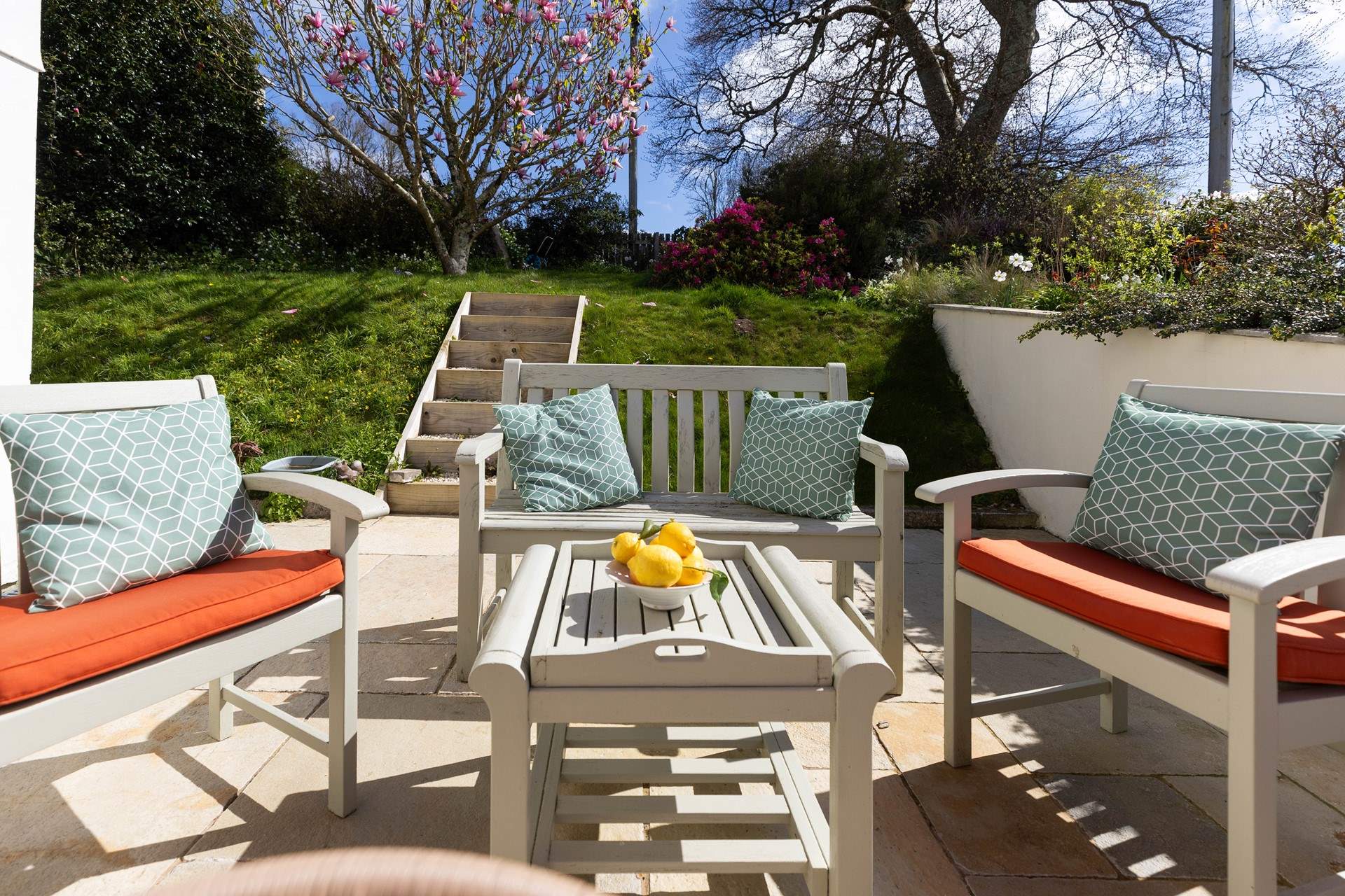 There are so many places to relax at this lovely cottage. 