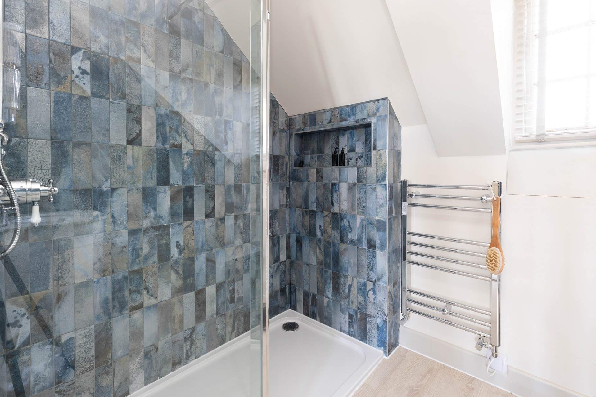 The large shower is great for washing salty locks at the end of the day. 