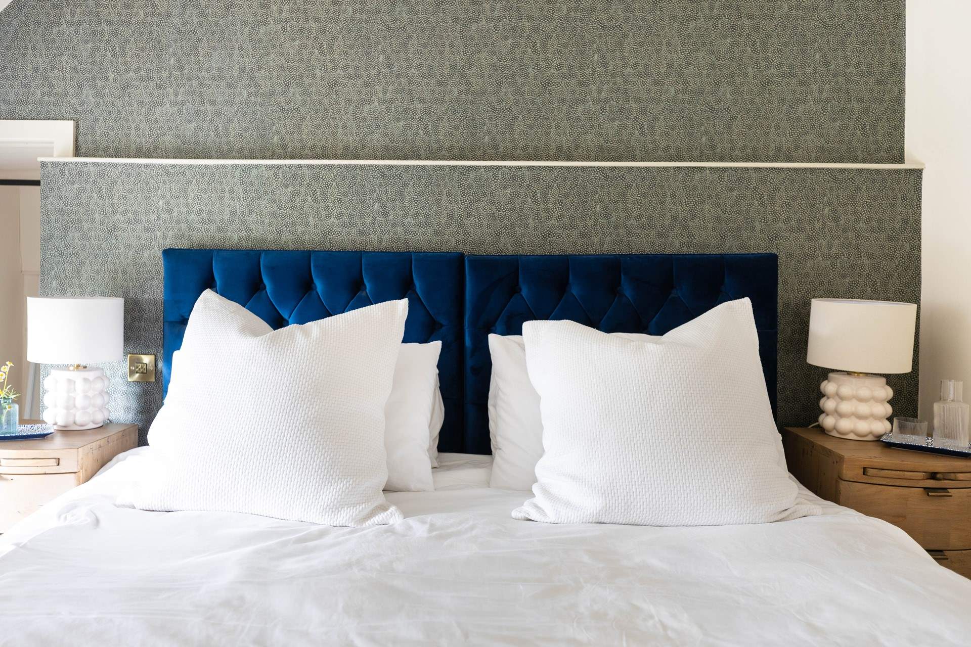 This bedroom can be set up as a twin or a super-king bed. 