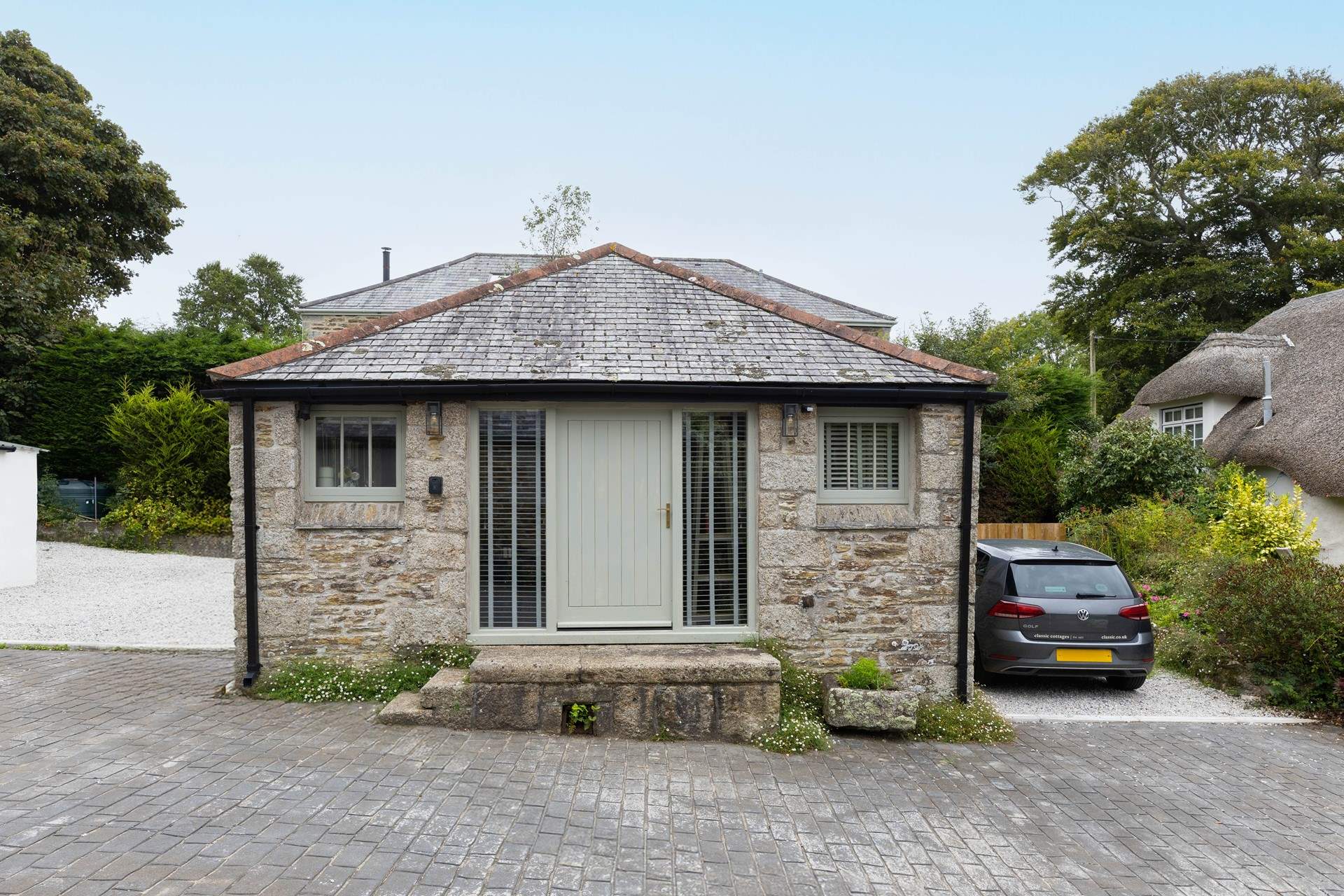 The Barton is just across the drive from Tregoose Farmhouse. 