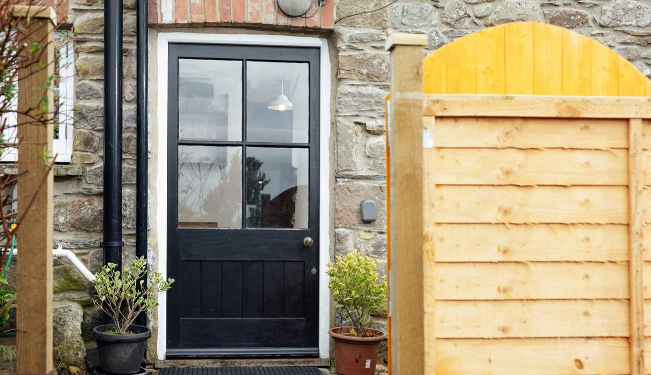 Step inside and leave the world behind. The parking space is next to the gate. 